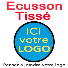 Ecusson tissé rond personnalisé
