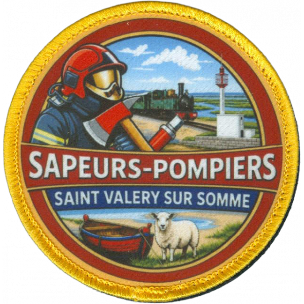 Écusson sublimé rond personnalisé pour sapeurs-pompiers – 8 cm