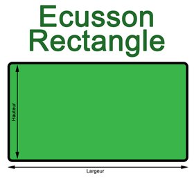 Ecusson brodé rectangle