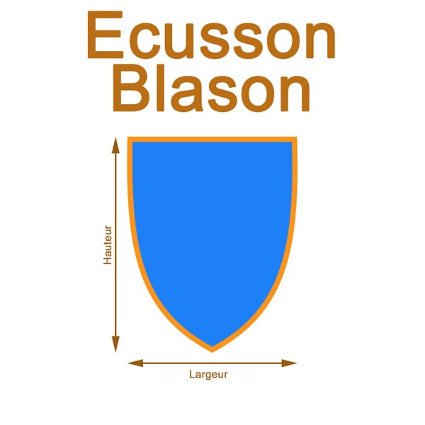 Patch brodé forme blason