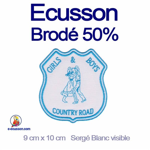 Ecusson brodé blason découpe laser