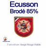 Ecusson brodé blason sapeurs-pompiers