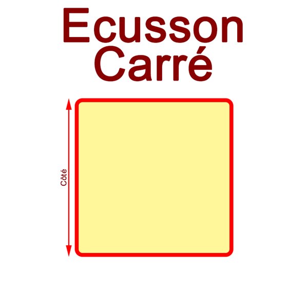 Ecusson brodé carré
